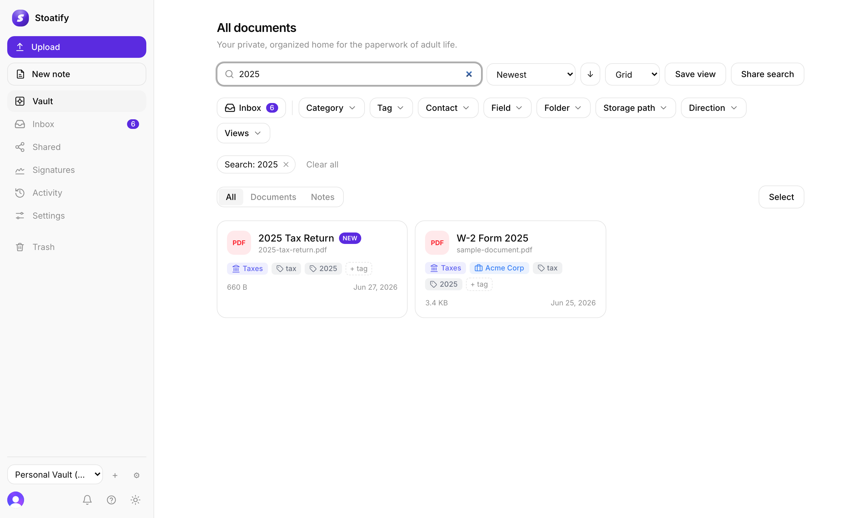 Stoatify full-text search