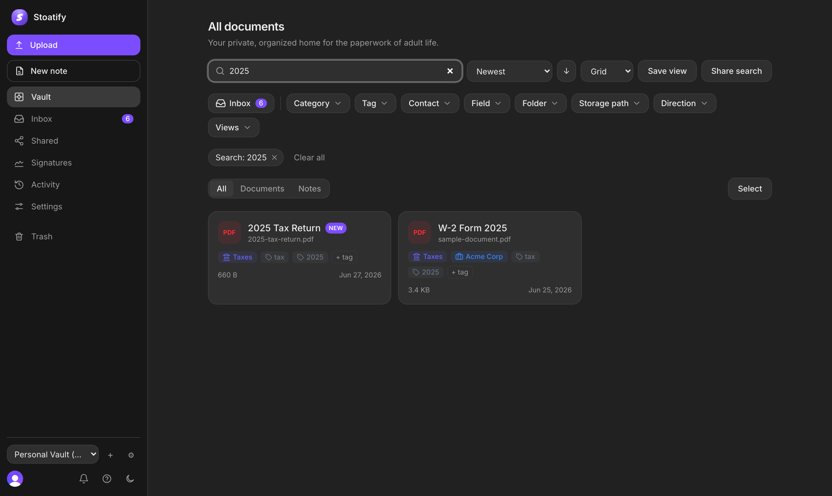 Stoatify full-text search
